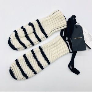 Rag and Bone $165 Sam mittens lambswool stripes
